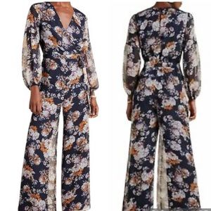Anthropologie Ali and Jay Blue Floral Jumpsuit Sz.‎ XS